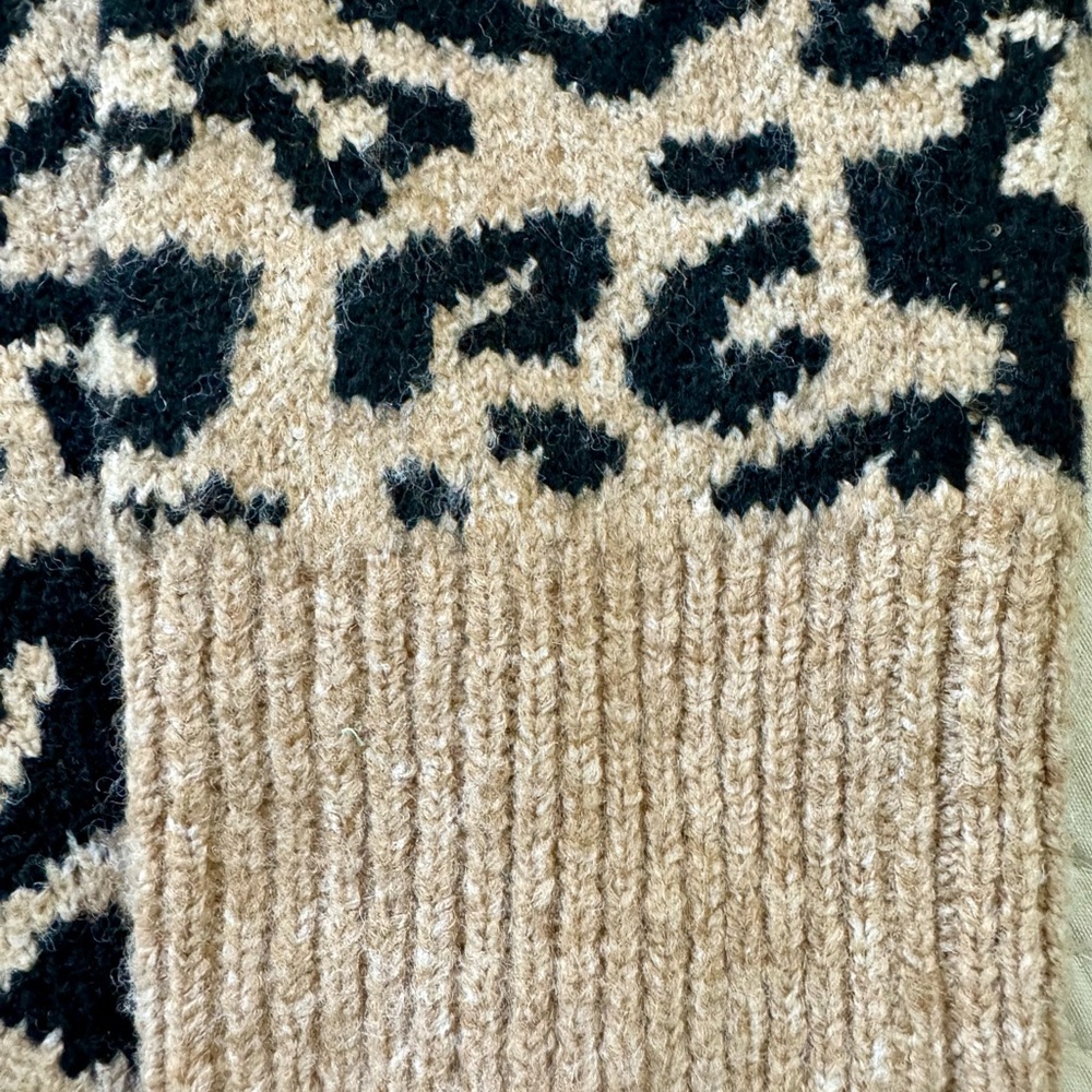 Cozy Co Casual Lace Up Leopard Print Cardigan - Picture 6 of 9